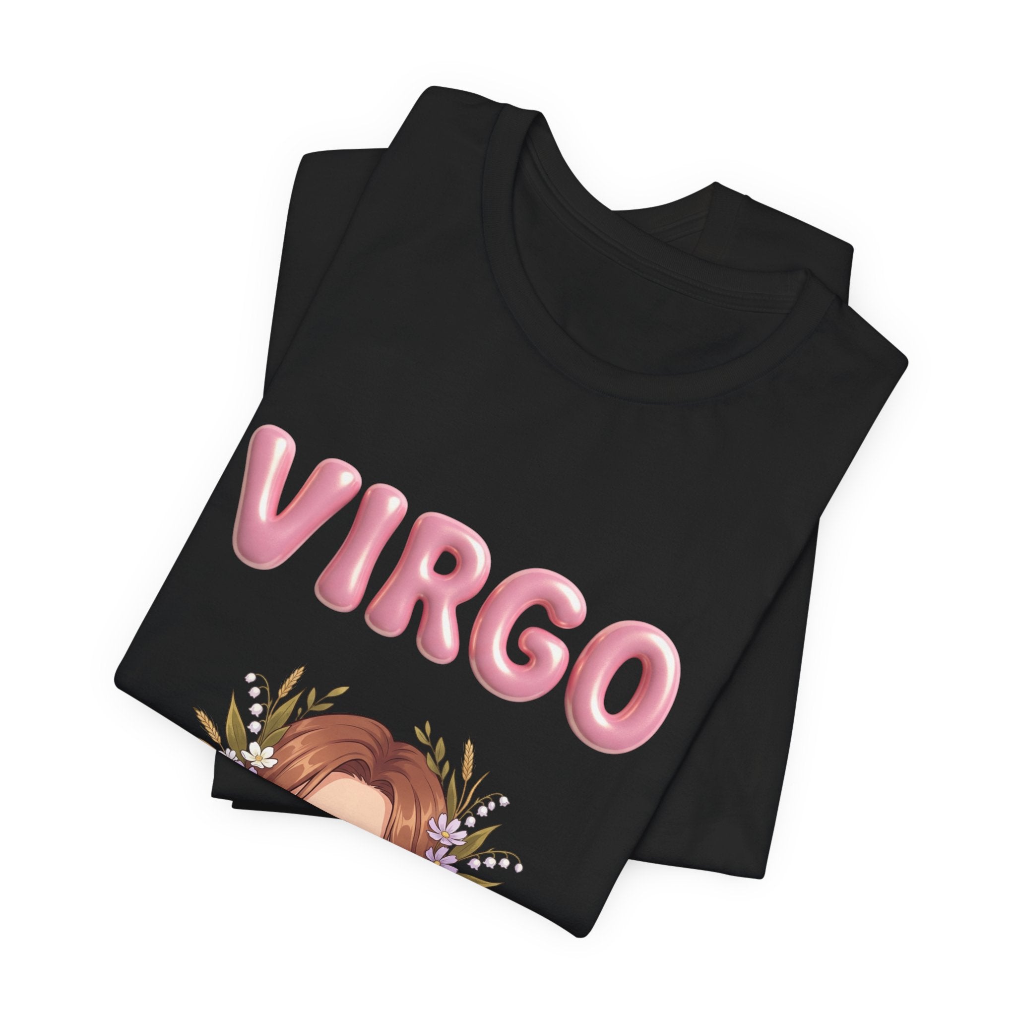 Virgo Zodiac Tee — Floral Girl Astrology T-Shirt
