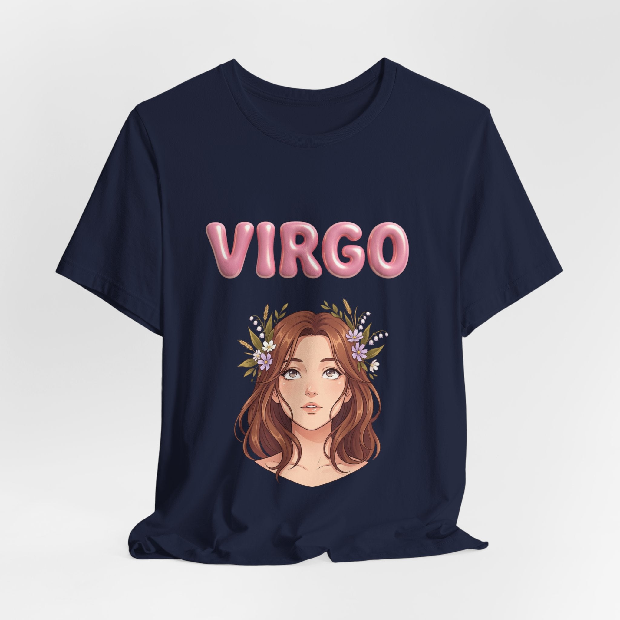 Virgo Zodiac Tee — Floral Girl Astrology T-Shirt