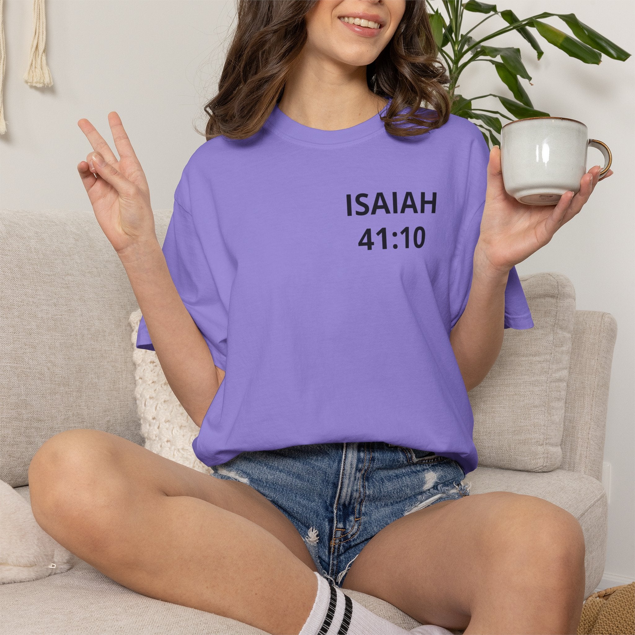 Isaiah 41:10 'He Is My Savior' Christian T-Shirt