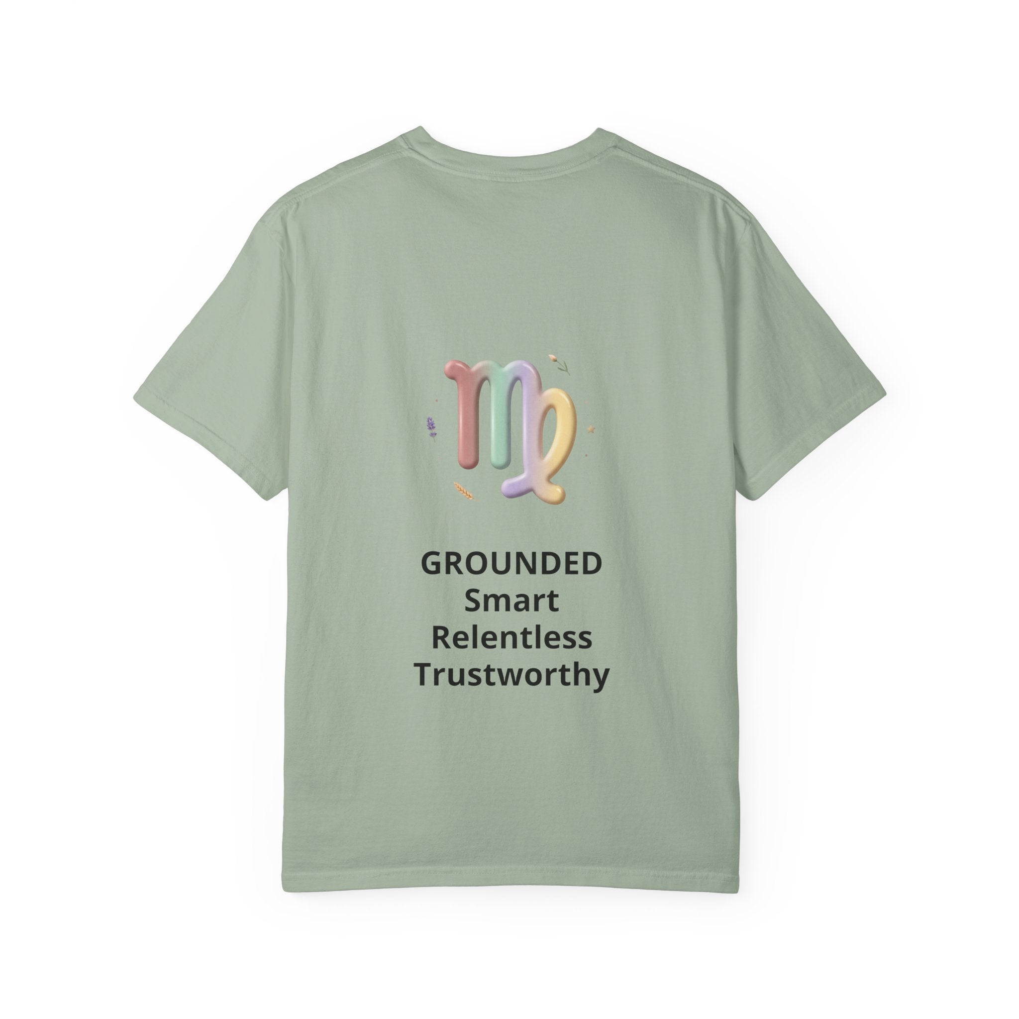 Virgo Zodiac T-Shirt — Virgo Girl Graphic Tee with Traits (Grounded, Smart, Trustworthy)