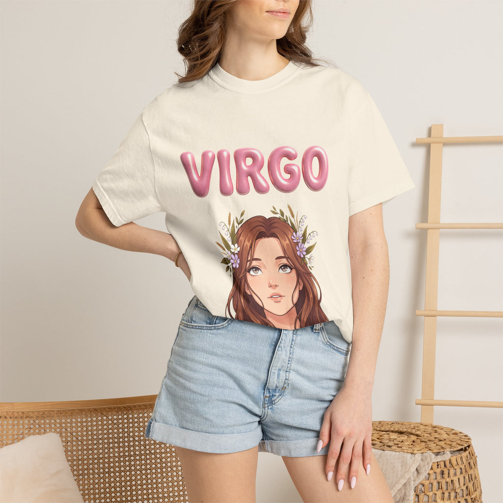 Virgo Zodiac T-Shirt — Virgo Girl Graphic Tee with Traits (Grounded, Smart, Trustworthy)