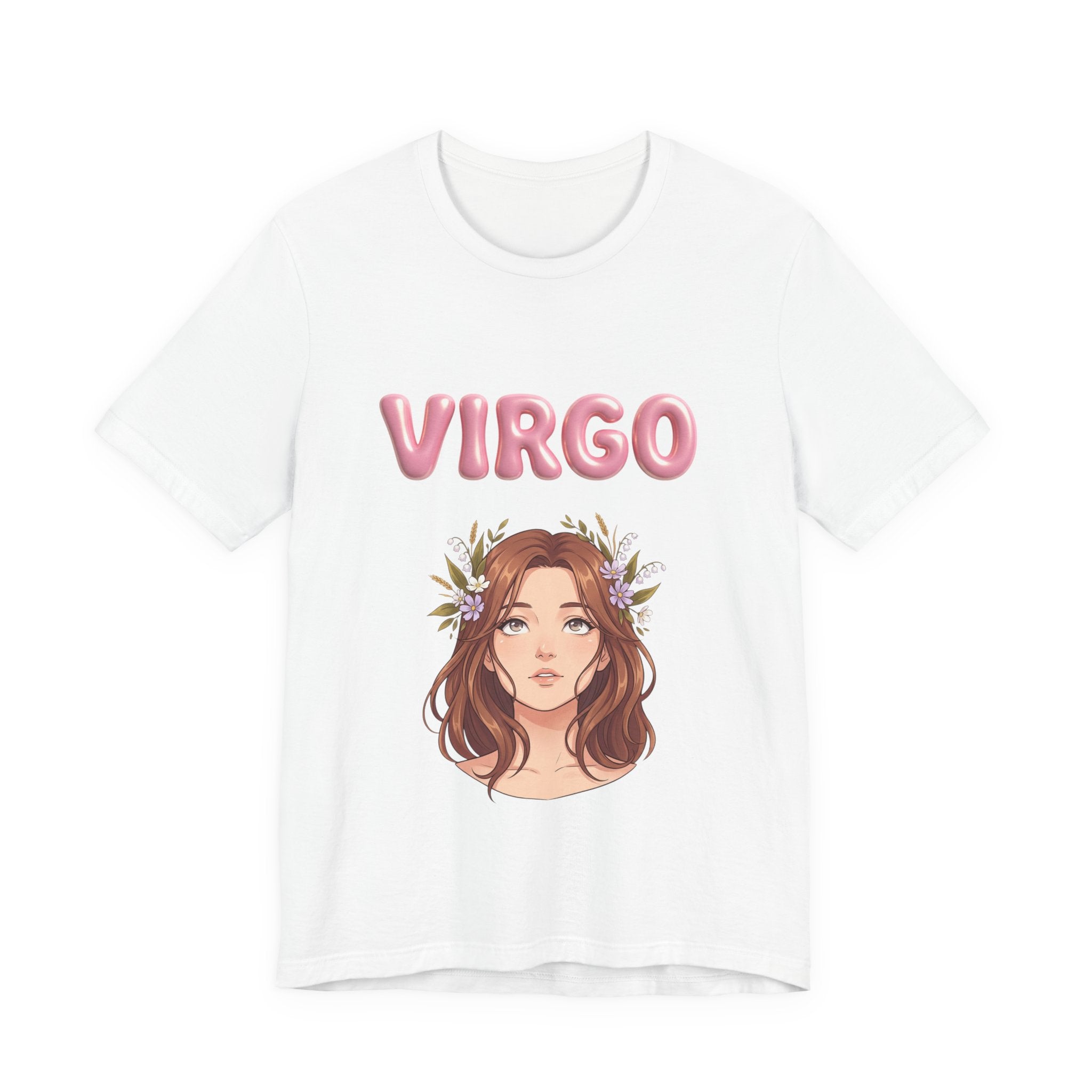 Virgo Zodiac Tee — Floral Girl Astrology T-Shirt