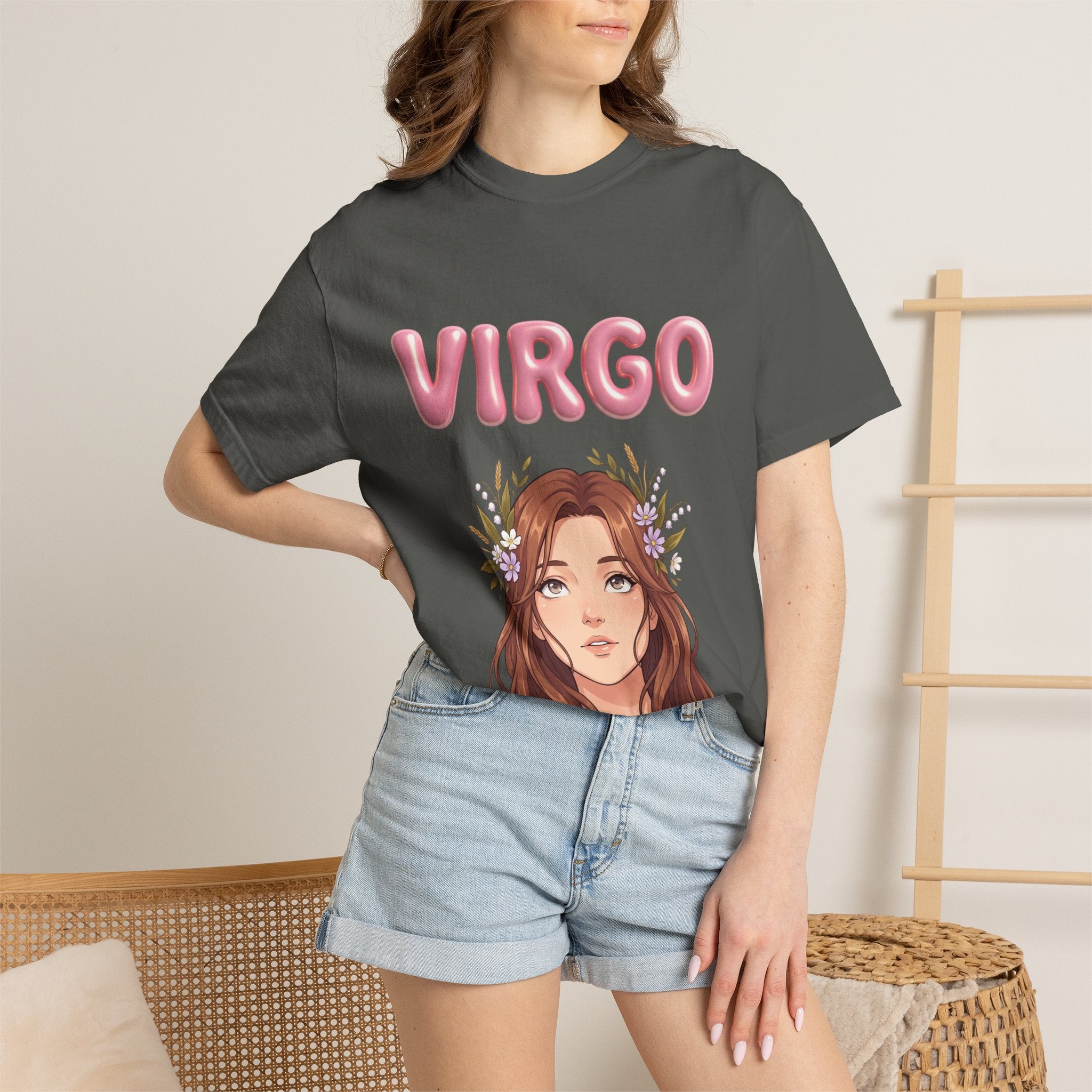 Virgo Zodiac T-Shirt — Virgo Girl Graphic Tee with Traits (Grounded, Smart, Trustworthy)