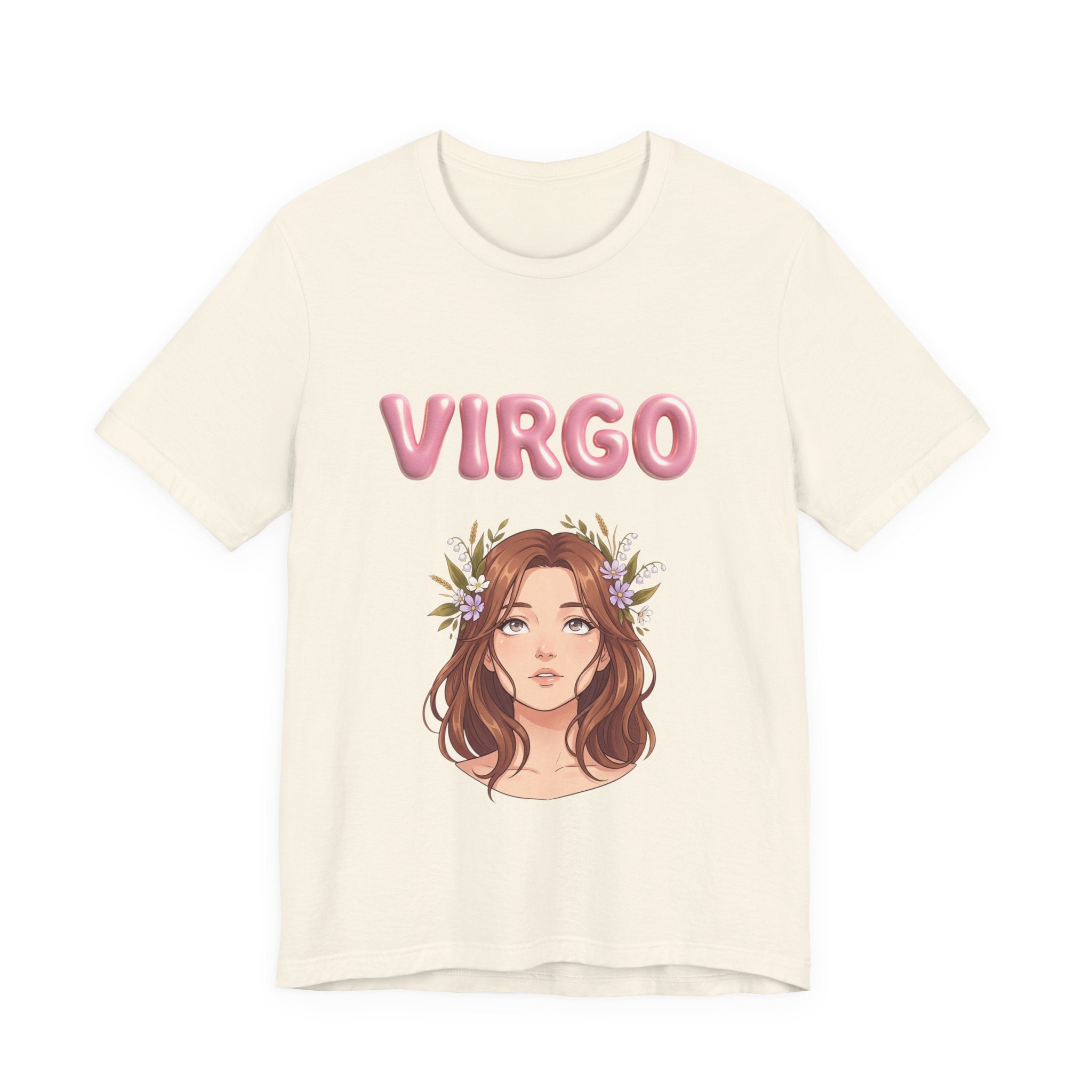 Virgo Zodiac Tee — Floral Girl Astrology T-Shirt
