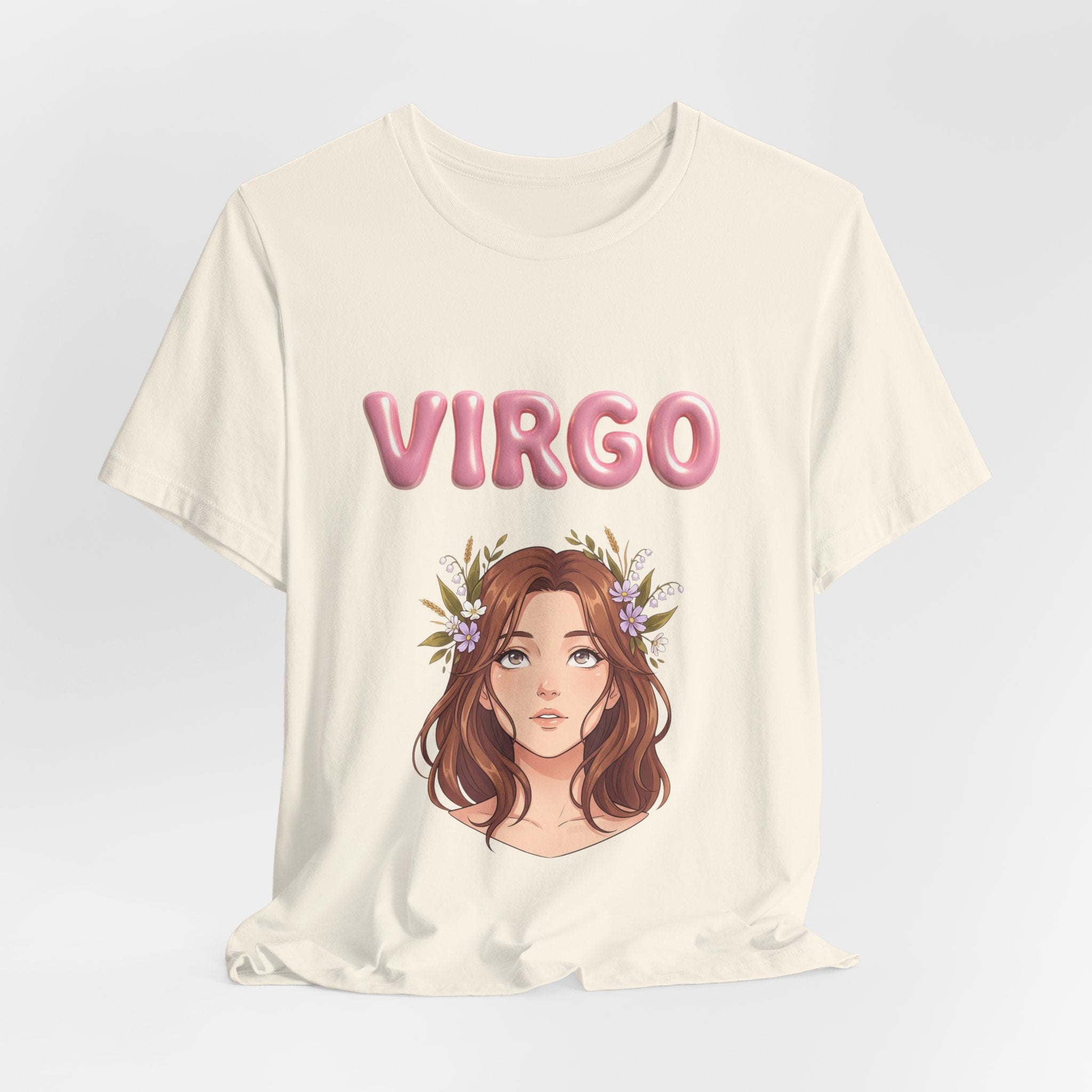 Virgo Zodiac Tee — Floral Girl Astrology T-Shirt
