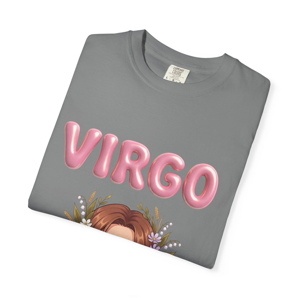 Virgo Zodiac T-Shirt — Virgo Girl Graphic Tee with Traits (Grounded, Smart, Trustworthy)