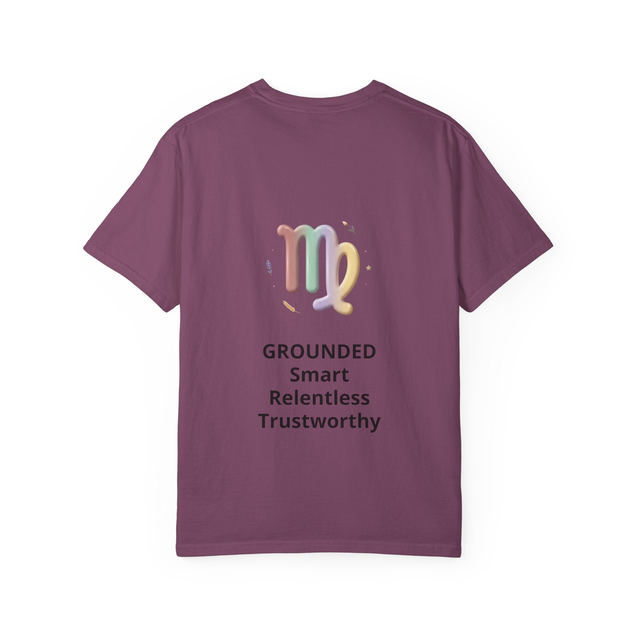 Virgo Zodiac T-Shirt — Virgo Girl Graphic Tee with Traits (Grounded, Smart, Trustworthy)