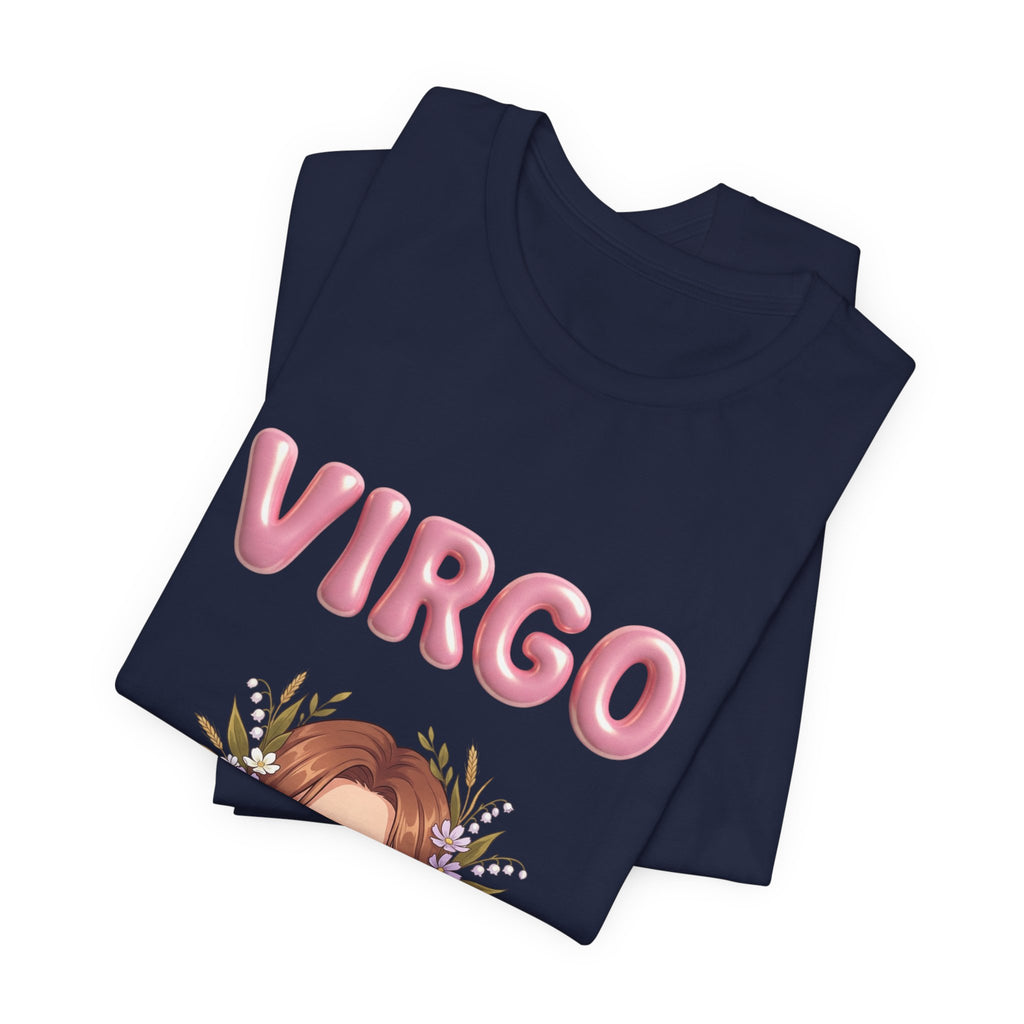 Virgo Zodiac Tee — Floral Girl Astrology T-Shirt