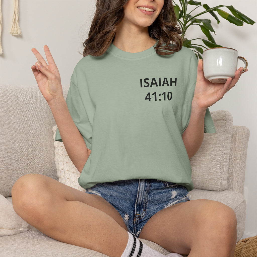 Isaiah 41:10 'He Is My Savior' Christian T-Shirt