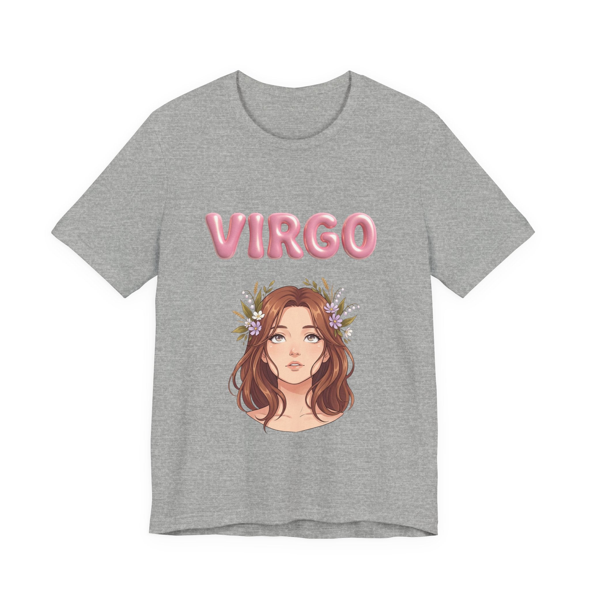 Virgo Zodiac Tee — Floral Girl Astrology T-Shirt