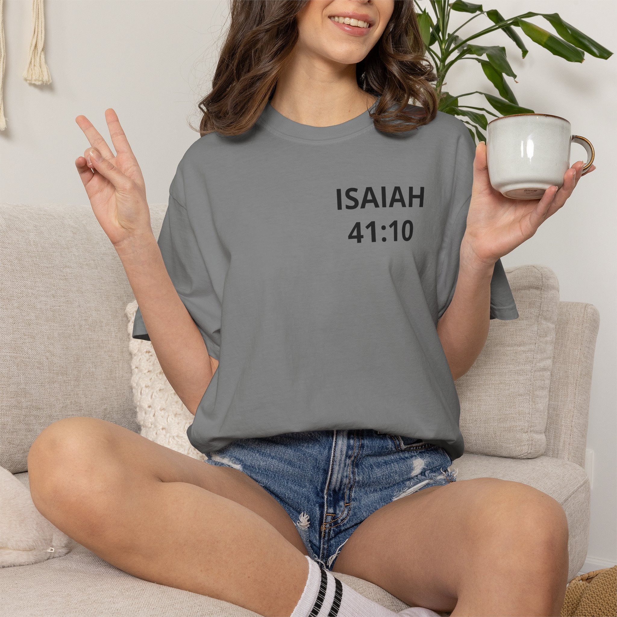Isaiah 41:10 'He Is My Savior' Christian T-Shirt