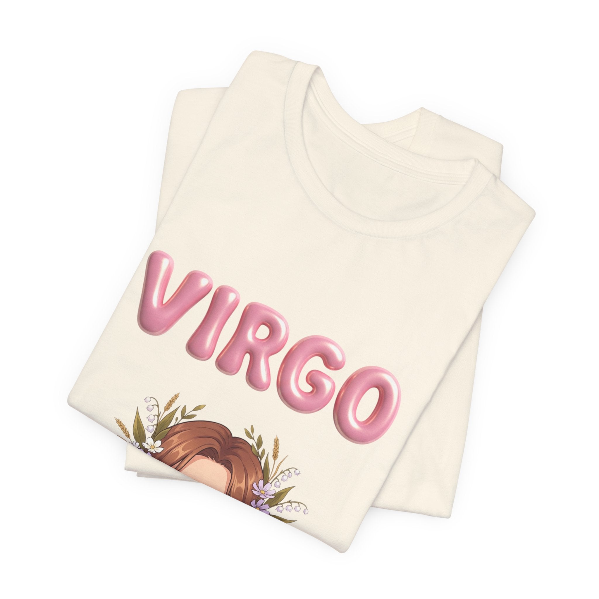Virgo Zodiac Tee — Floral Girl Astrology T-Shirt