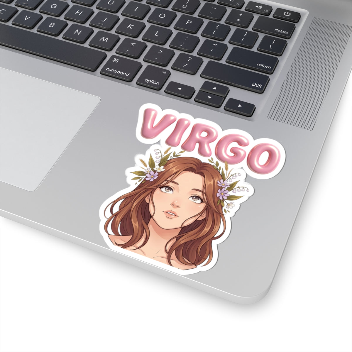 Virgo Zodiac Kiss-Cut Sticker — Floral Girl Astrological Decal