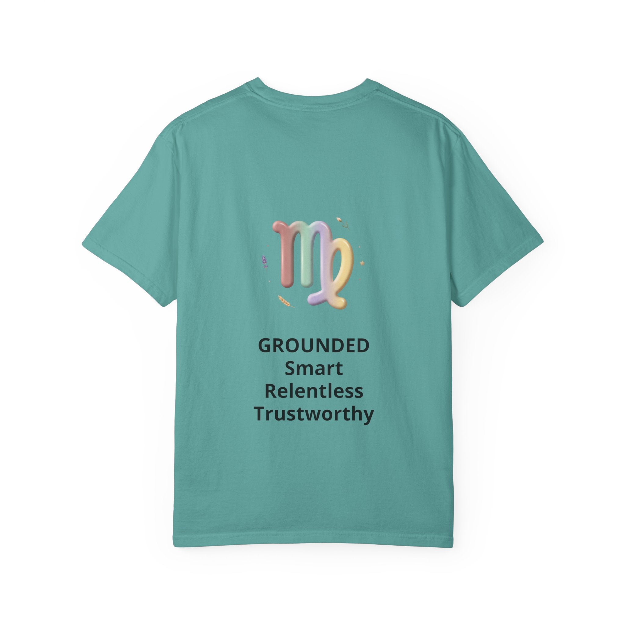 Virgo Zodiac T-Shirt — Virgo Girl Graphic Tee with Traits (Grounded, Smart, Trustworthy)