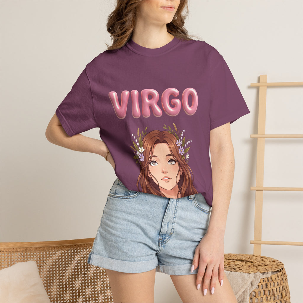 Virgo Zodiac T-Shirt — Virgo Girl Graphic Tee with Traits (Grounded, Smart, Trustworthy)