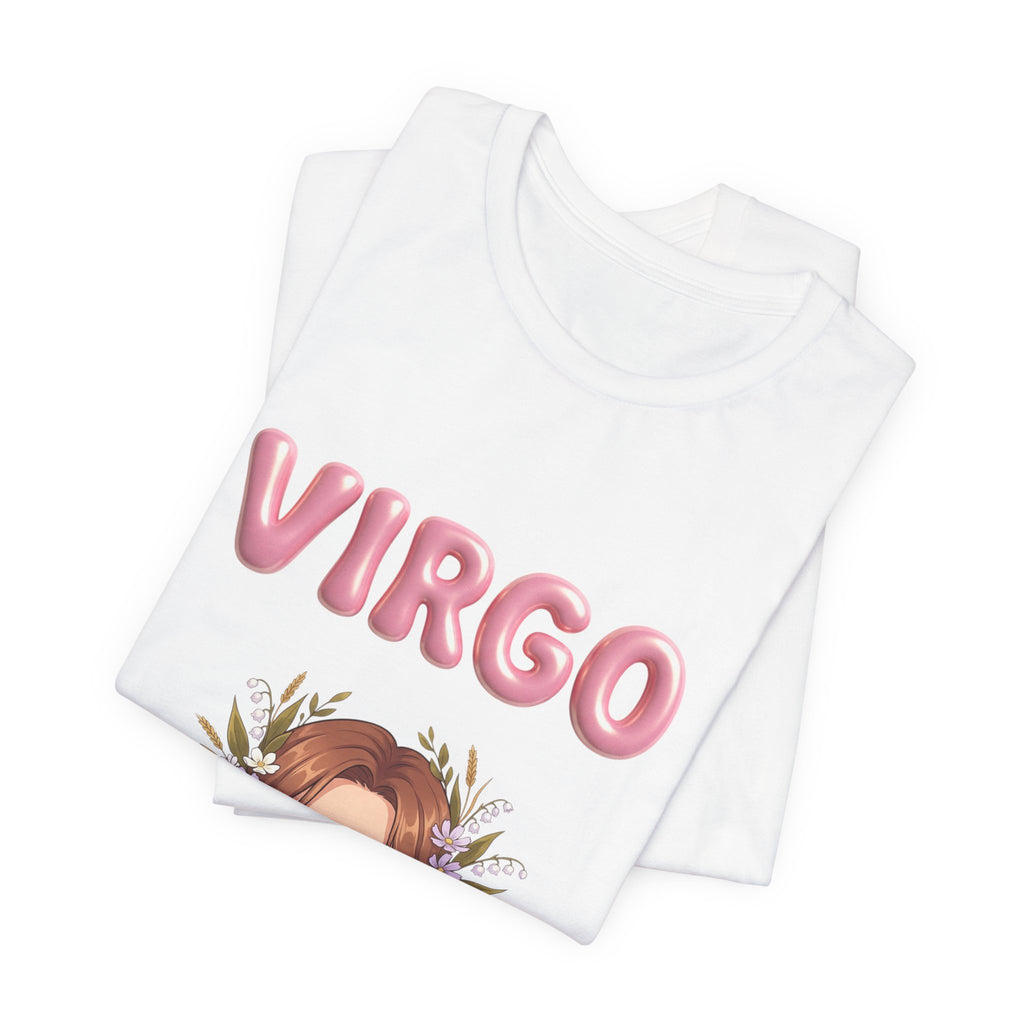 Virgo Zodiac Tee — Floral Girl Astrology T-Shirt