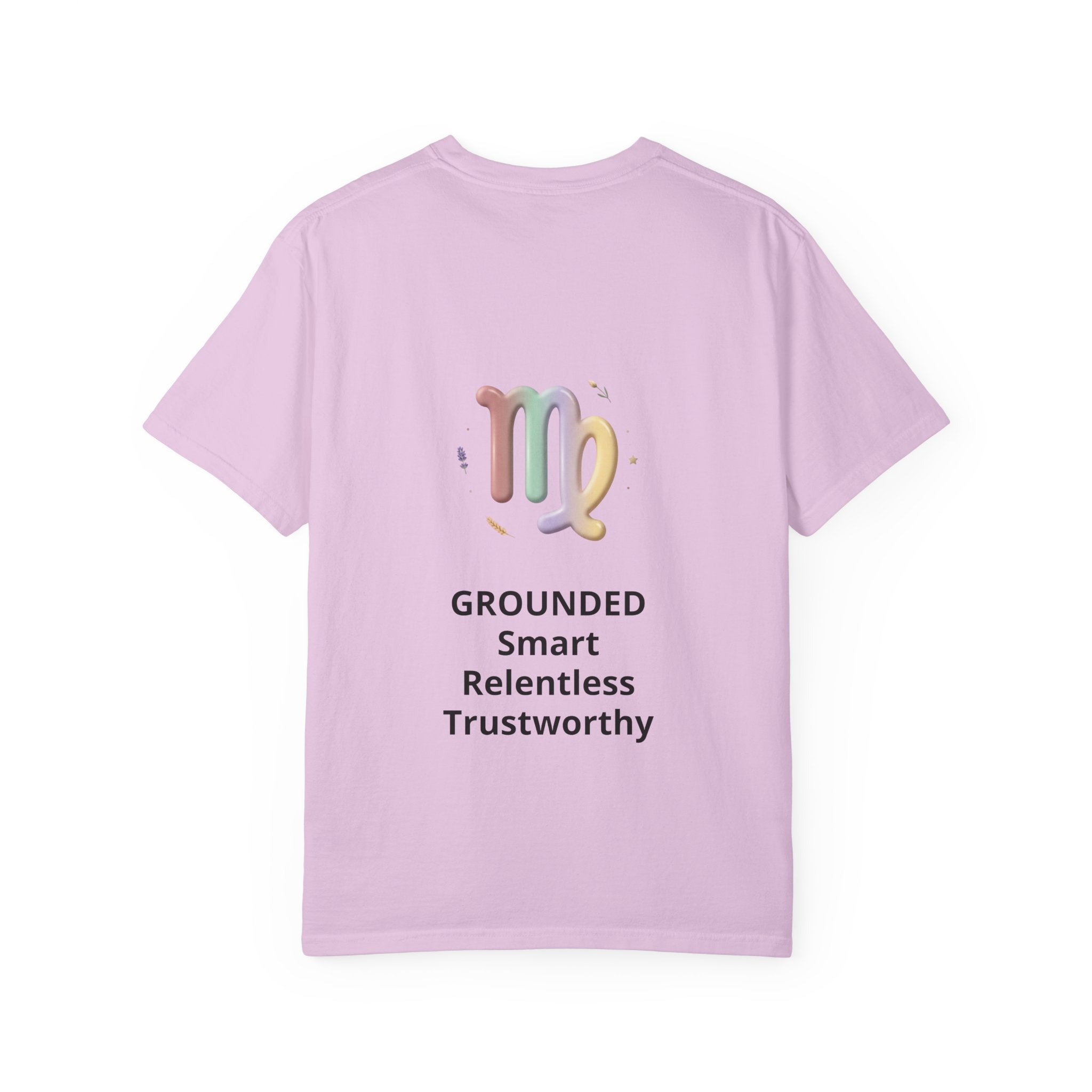 Virgo Zodiac T-Shirt — Virgo Girl Graphic Tee with Traits (Grounded, Smart, Trustworthy)