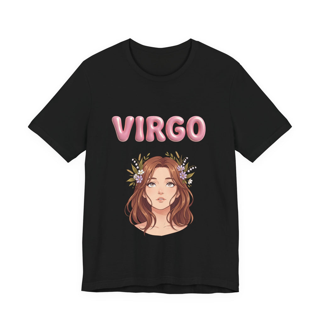 Virgo Zodiac Tee — Floral Girl Astrology T-Shirt