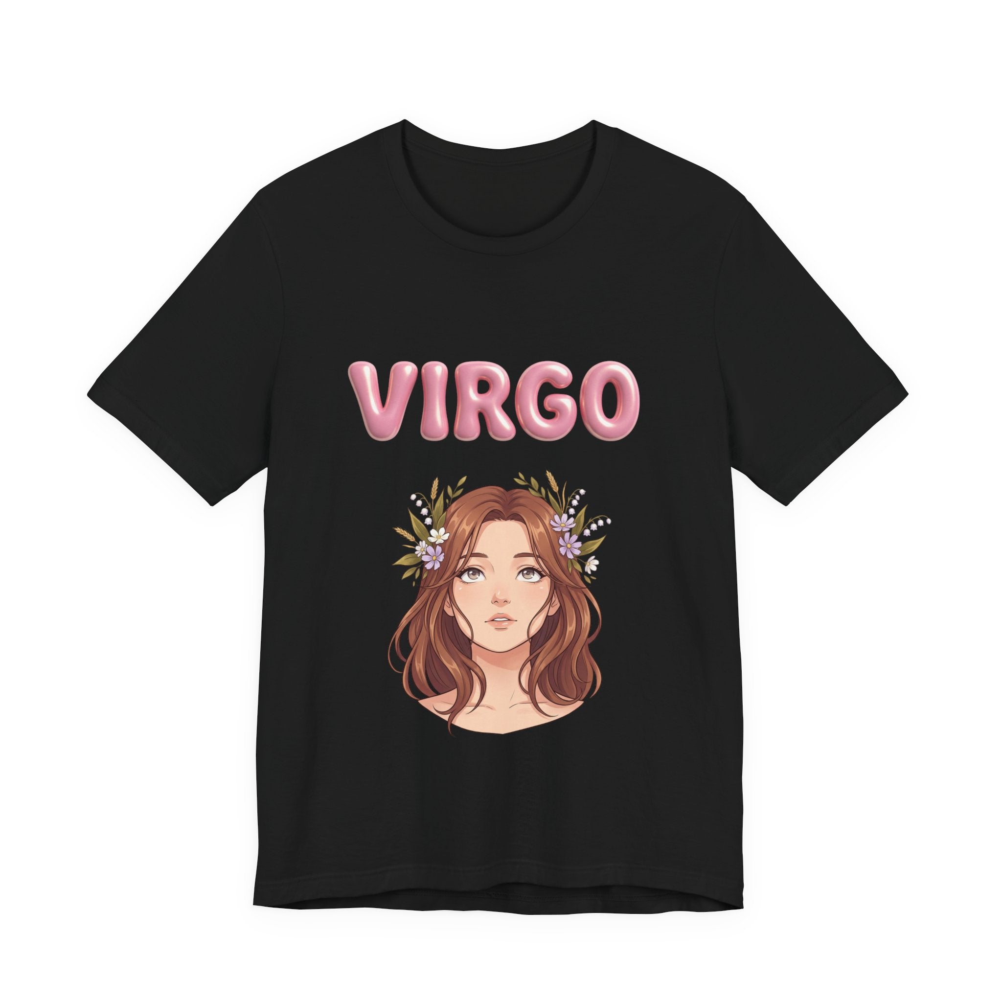 Virgo Zodiac Tee — Floral Girl Astrology T-Shirt