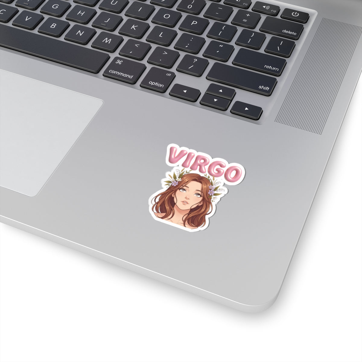 Virgo Zodiac Kiss-Cut Sticker — Floral Girl Astrological Decal