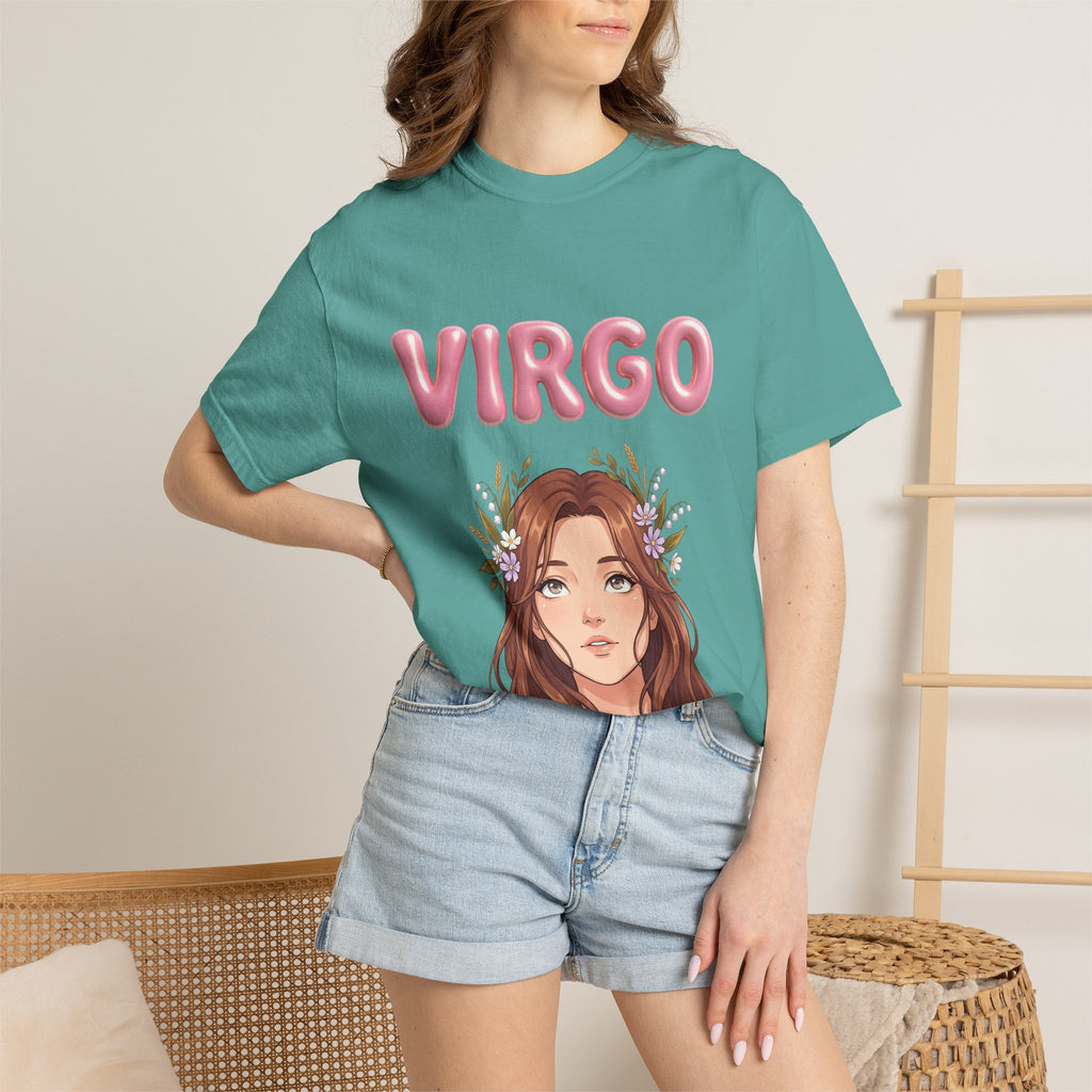 Virgo Zodiac T-Shirt — Virgo Girl Graphic Tee with Traits (Grounded, Smart, Trustworthy)