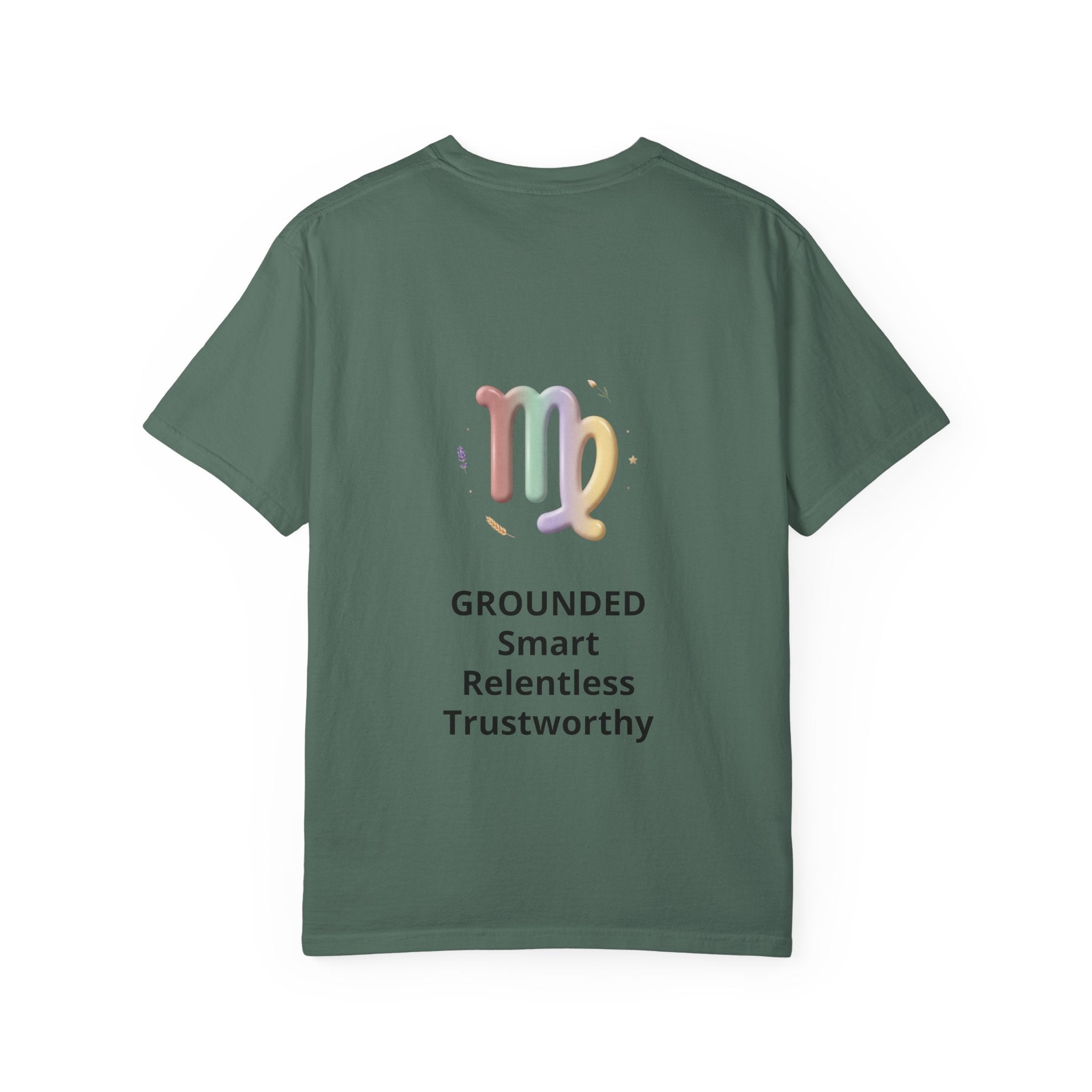 Virgo Zodiac T-Shirt — Virgo Girl Graphic Tee with Traits (Grounded, Smart, Trustworthy)