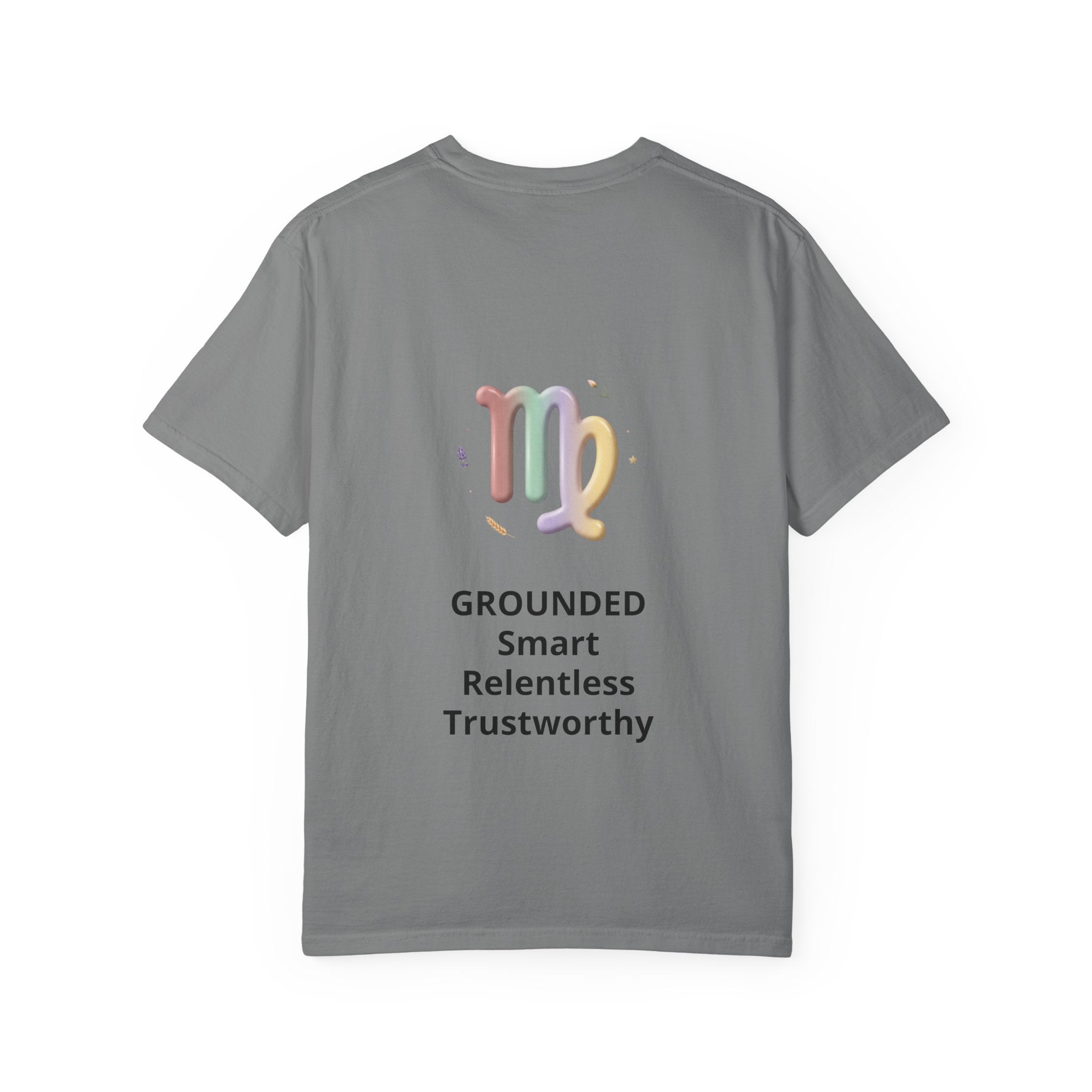 Virgo Zodiac T-Shirt — Virgo Girl Graphic Tee with Traits (Grounded, Smart, Trustworthy)