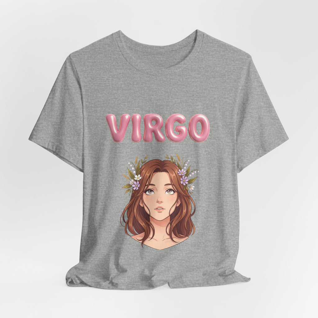 Virgo Zodiac Tee — Floral Girl Astrology T-Shirt