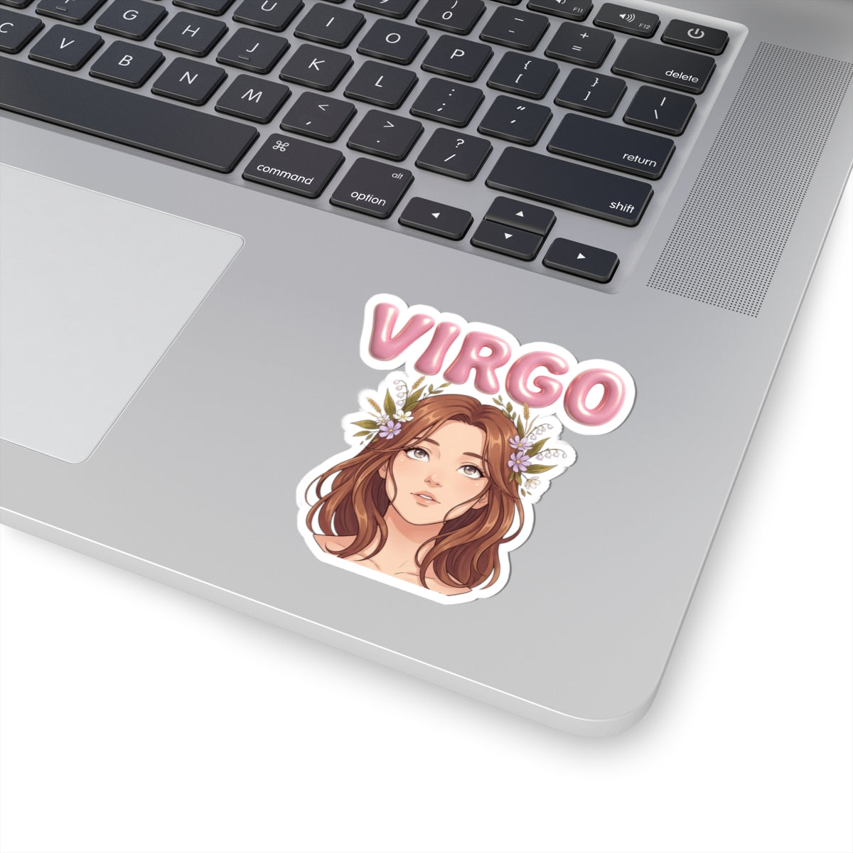 Virgo Zodiac Kiss-Cut Sticker — Floral Girl Astrological Decal