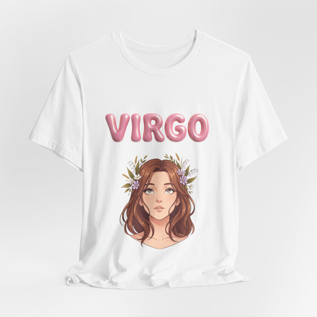 Virgo Zodiac Tee — Floral Girl Astrology T-Shirt