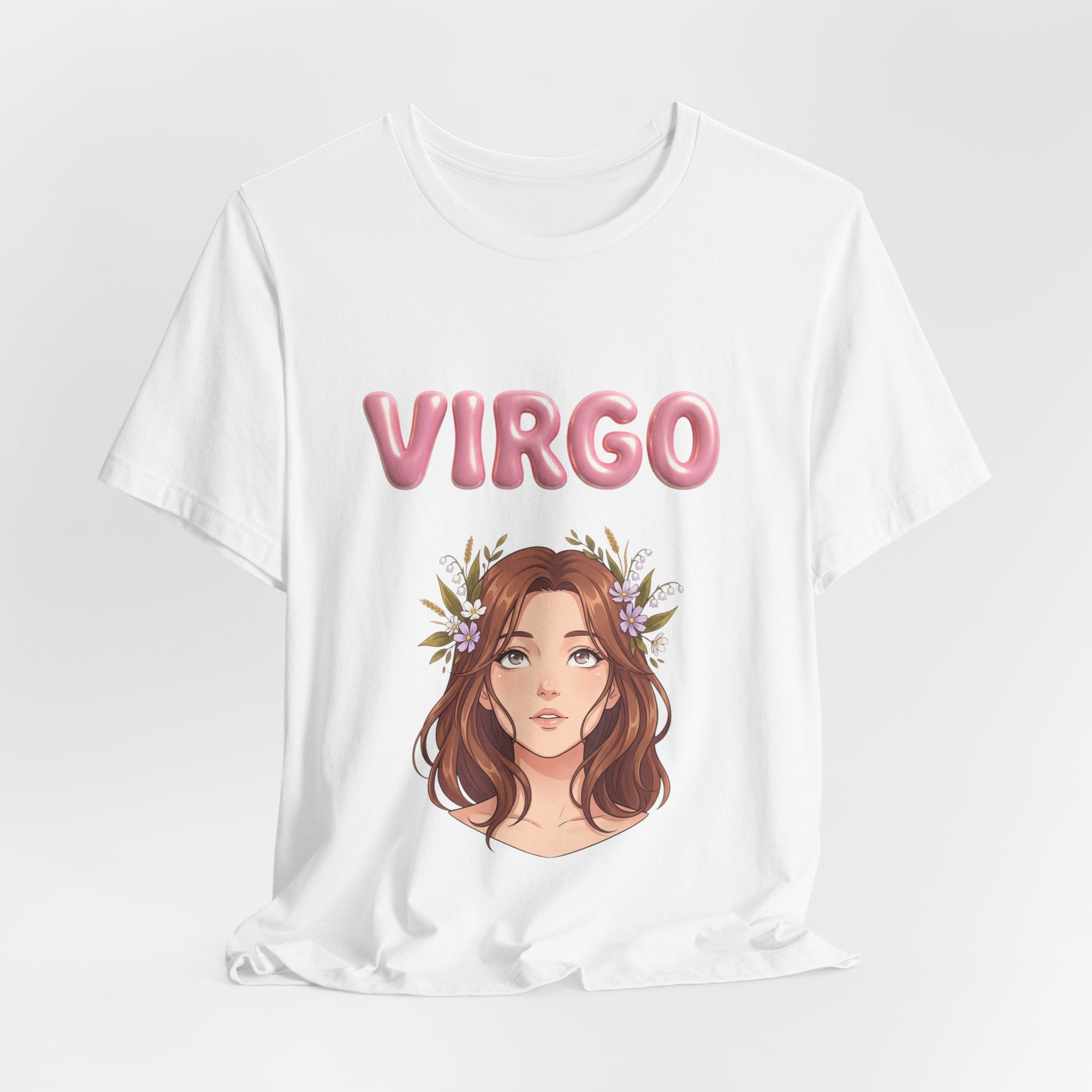 Virgo Zodiac Tee — Floral Girl Astrology T-Shirt
