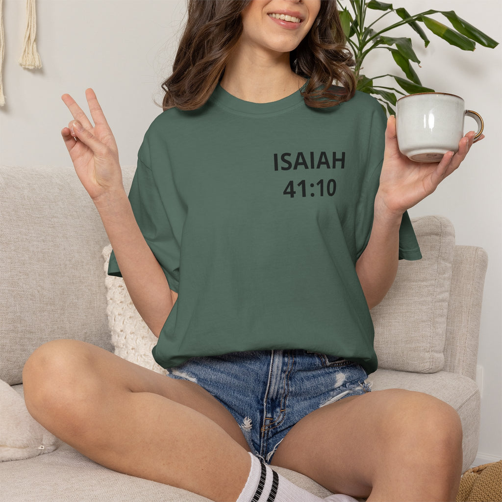Isaiah 41:10 'He Is My Savior' Christian T-Shirt