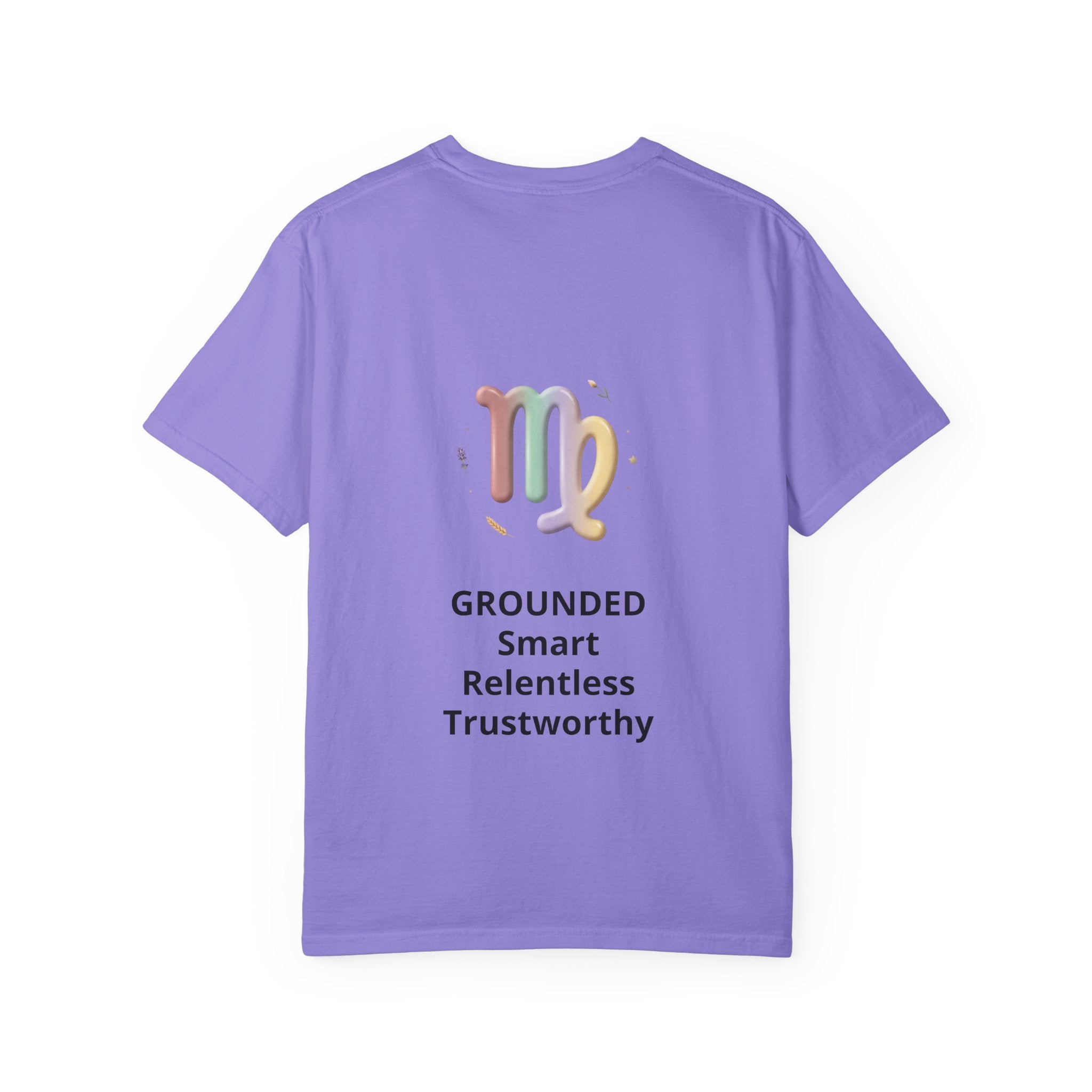 Virgo Zodiac T-Shirt — Virgo Girl Graphic Tee with Traits (Grounded, Smart, Trustworthy)