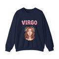 Virgo Zodiac Crewneck Sweatshirt — Floral Virgo Astrology Pullover