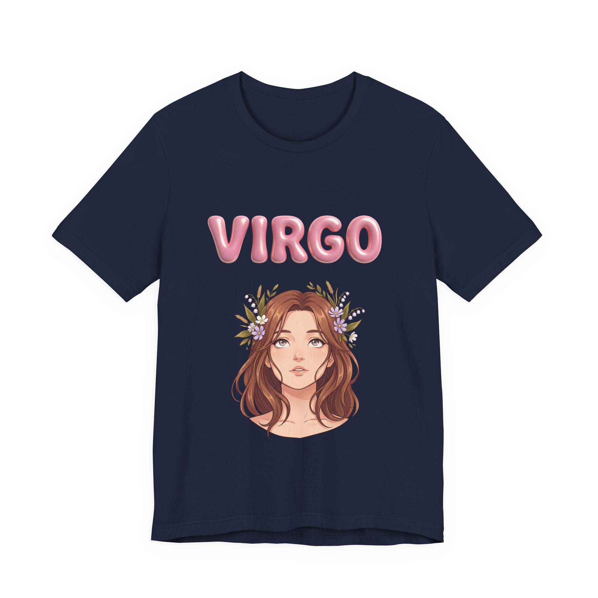 Virgo Zodiac Tee — Floral Girl Astrology T-Shirt