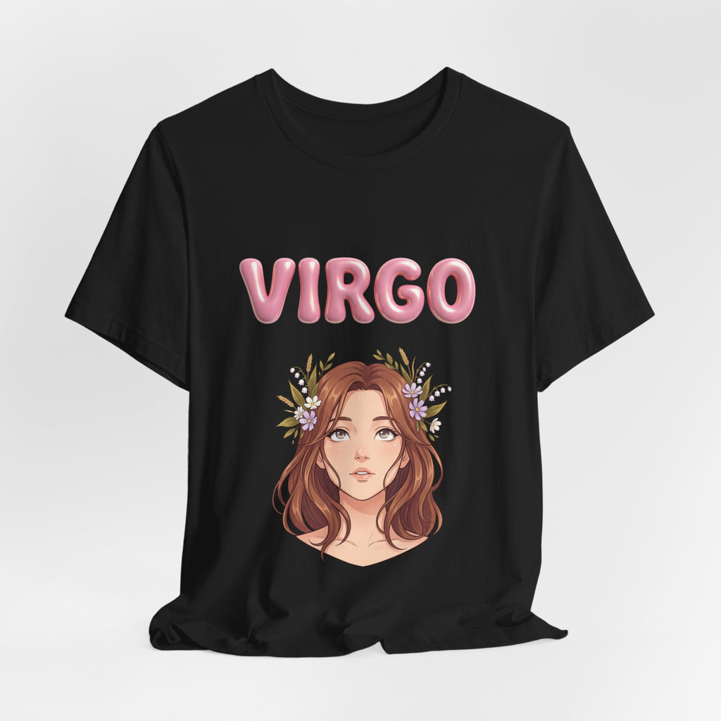 Virgo Zodiac Tee — Floral Girl Astrology T-Shirt