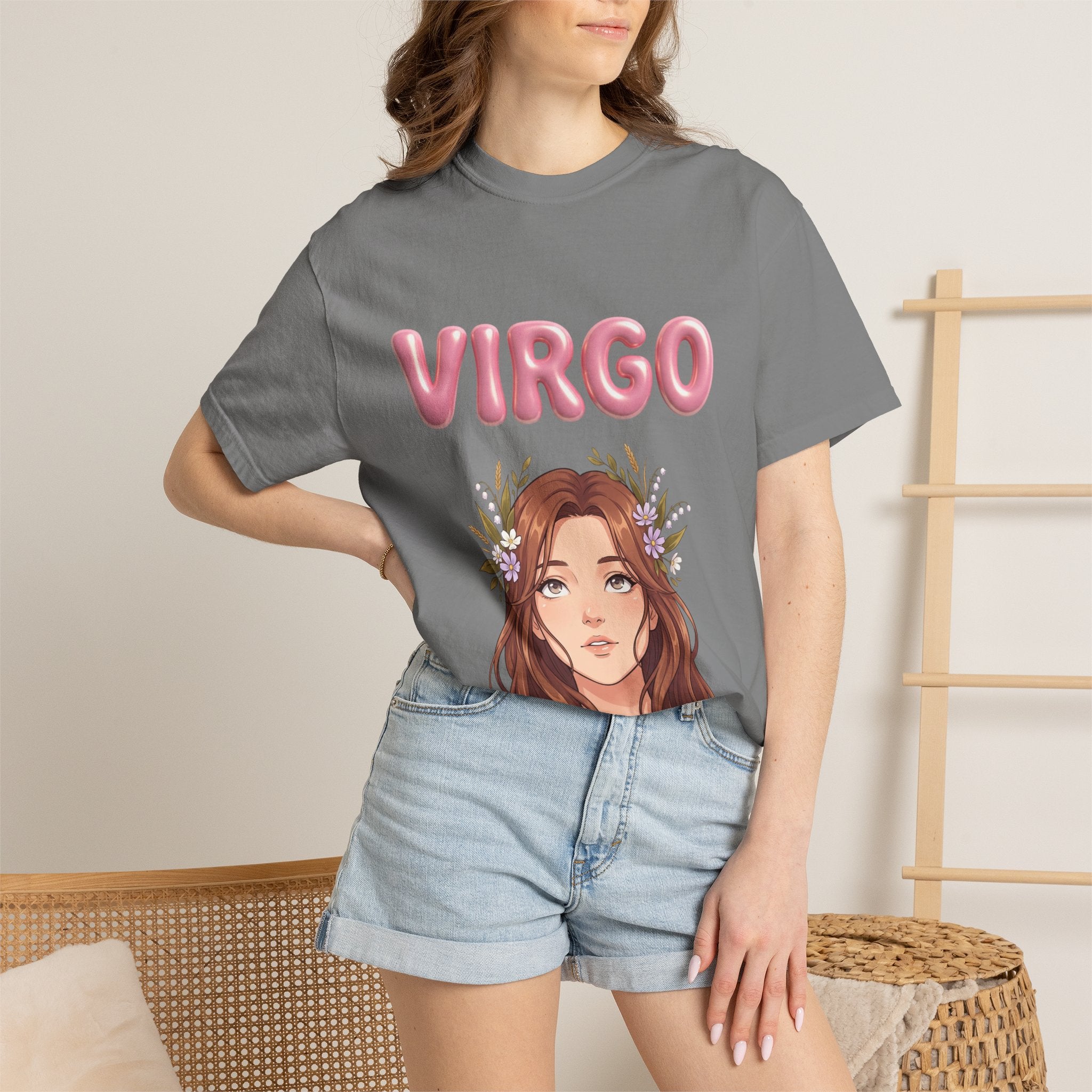 Virgo Zodiac T-Shirt — Virgo Girl Graphic Tee with Traits (Grounded, Smart, Trustworthy)