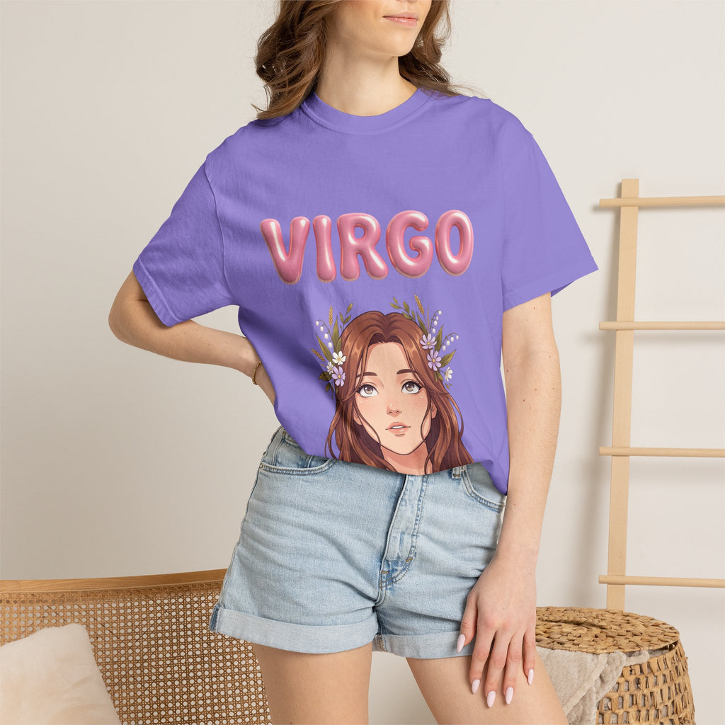 Virgo Zodiac T-Shirt — Virgo Girl Graphic Tee with Traits (Grounded, Smart, Trustworthy)