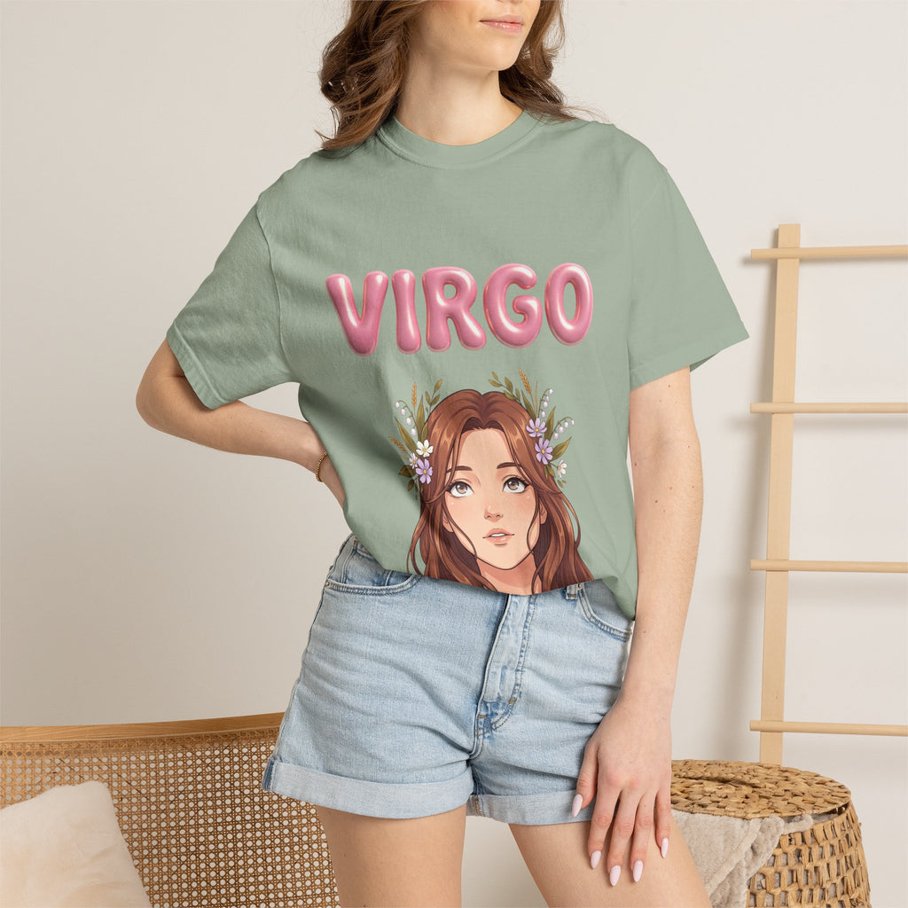 Virgo Zodiac T-Shirt — Virgo Girl Graphic Tee with Traits (Grounded, Smart, Trustworthy)