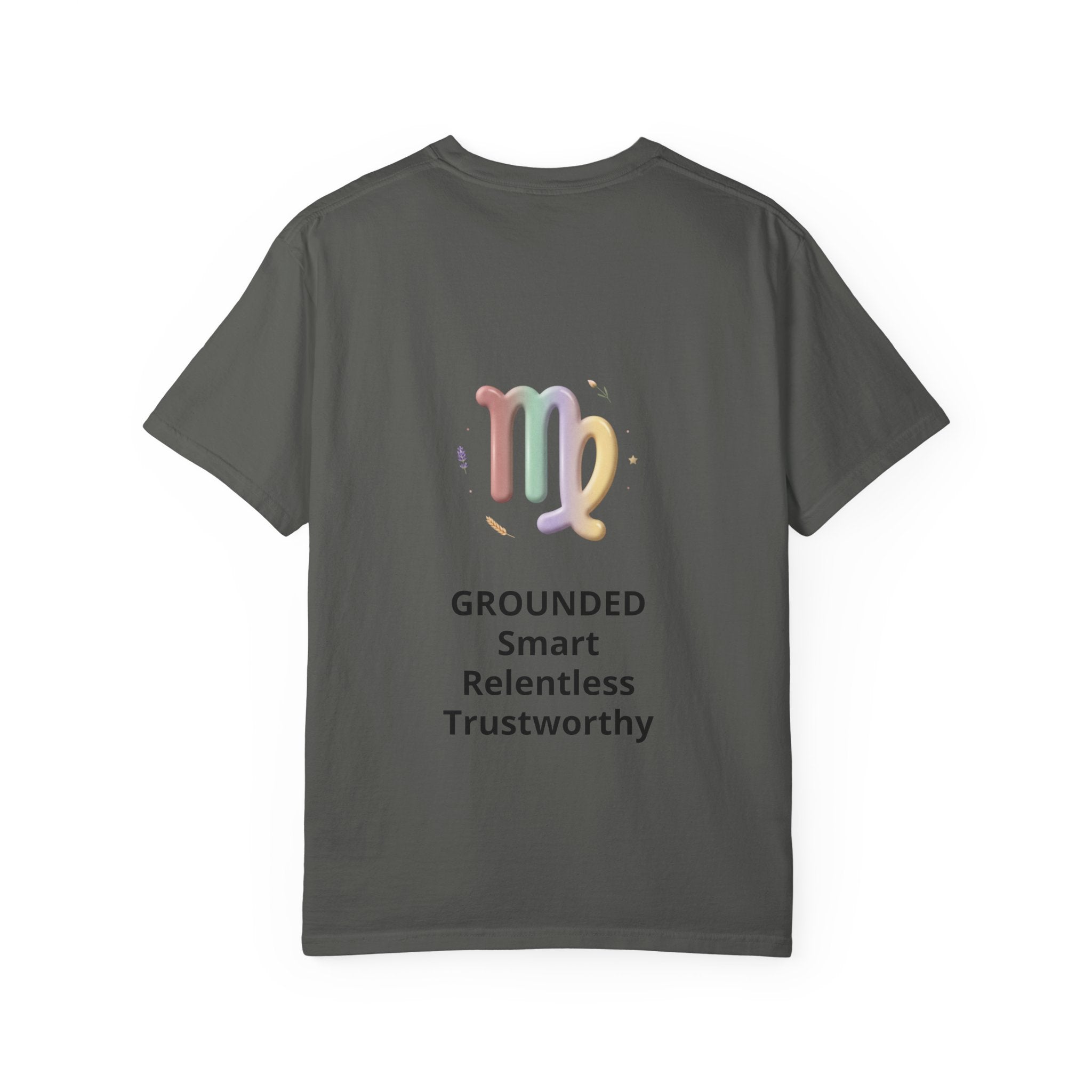 Virgo Zodiac T-Shirt — Virgo Girl Graphic Tee with Traits (Grounded, Smart, Trustworthy)